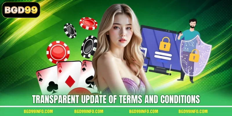 Transparent update of terms and conditions